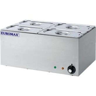 Euromax hetelucht bain-marie 1/1 GN, 4 bakken, 1033HL